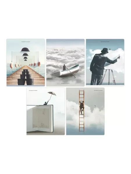BG Тетрадь 48л, А5, клетка "Визуальный обман", 5 штук