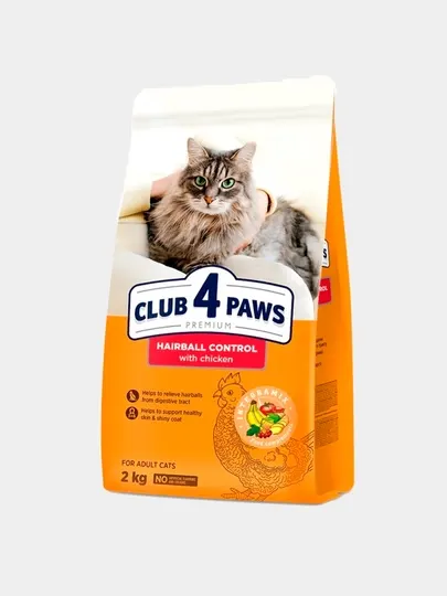 Корм для кошек Club 4 Paws Hairball, 300г