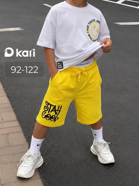 KariKids Шорты для мальчика летние спортивные с принтом