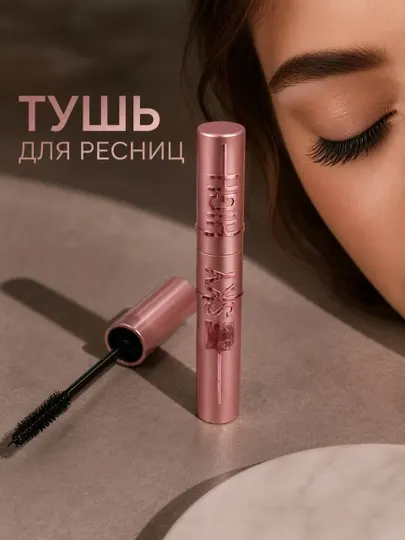 Тушь для ресниц, удлинение, объем, черная, 7.2 мл
