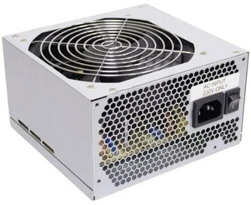 Блок питания ATX 500Вт ExeGate UN500 вентилятор 12см 24pin, 2 CPU 4+4pin, 2 PCI-E 6+2pin, 5 SATA, 3 Molex - серебристый