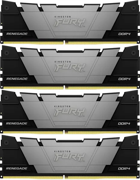 Оперативная память Kingston Fury Renegade KF432C16RB2K4/32, 4 модуля по 8 Gb, 32 ГБ, DDR4, 25600 MB/s, 3200 MHz