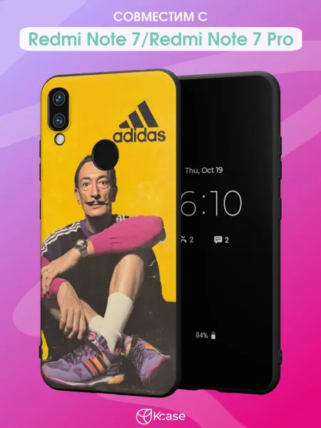 Kcase Чехол на Xiaomi Redmi Note 7 с принтом Adidas