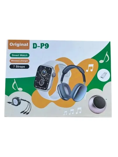 Смарт-часы D-P9 + Bluetooth наушники, 7 ремешков, универсальный набор