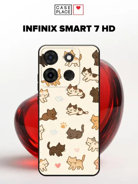 Case Place Чехол на Infinix Smart 7 HD с котиками