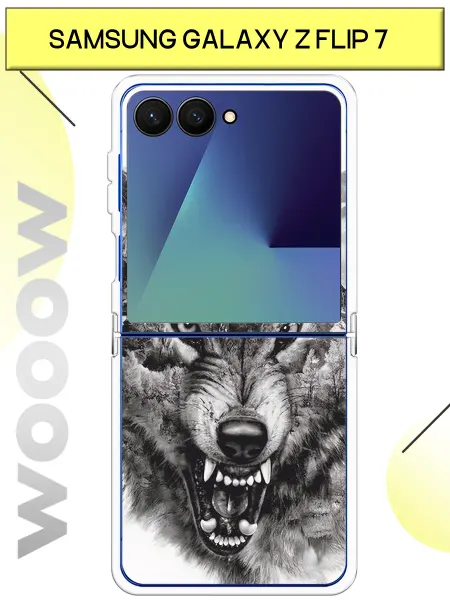 Samsung Чехол на Galaxy Z Flip 7 волк
