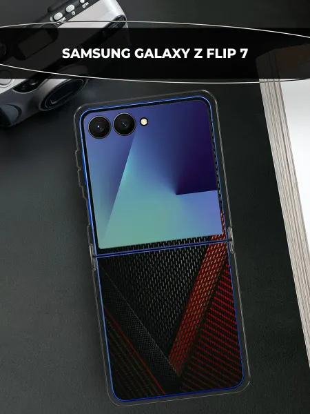 Samsung Чехол на Galaxy Z Flip 7 карбон