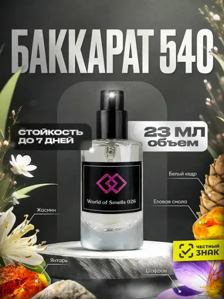 World of Smells Духи WOS 026 Баккарат 540 23 мл