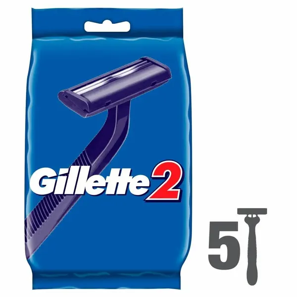 GILLETTE Станки для бритья мужские одноразовые Gillette2 4+1шт