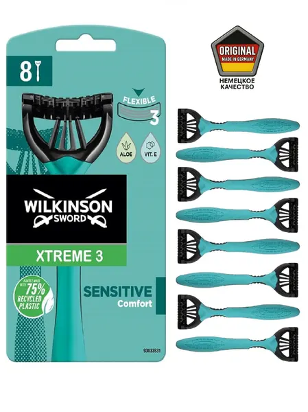Wilkinson Sword Xtreme3 Sensitive Станок одноразовый мужской,16шт