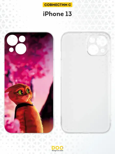 DesignOnCase Чехол на iPhone 13 с принтом Кот