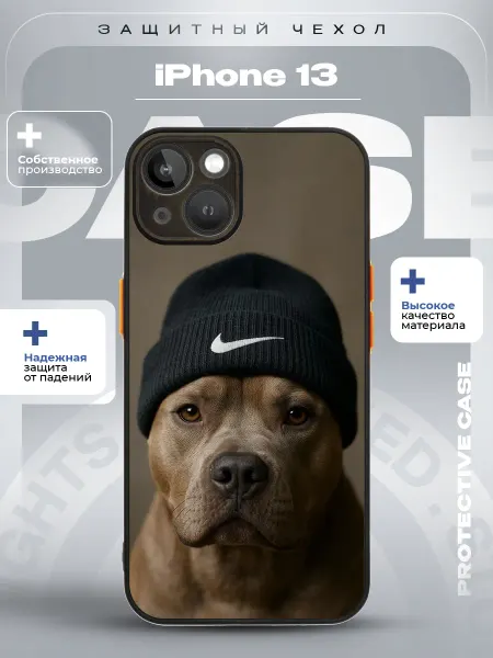 ZLStore Чехол на iPhone 13 с принтом питбуль