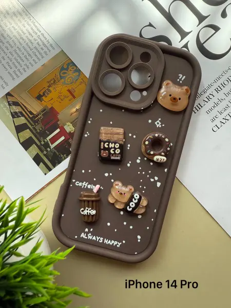 Liamoon Чехол на iPhone 14 Pro объемный с принтом