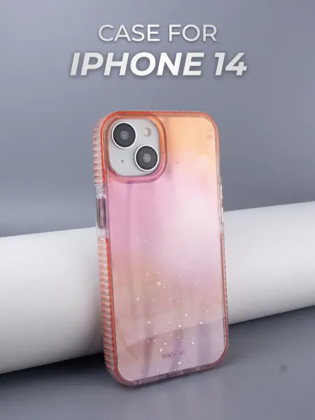 MOZZ Чехол для iPhone 14 с градиентом и блеском