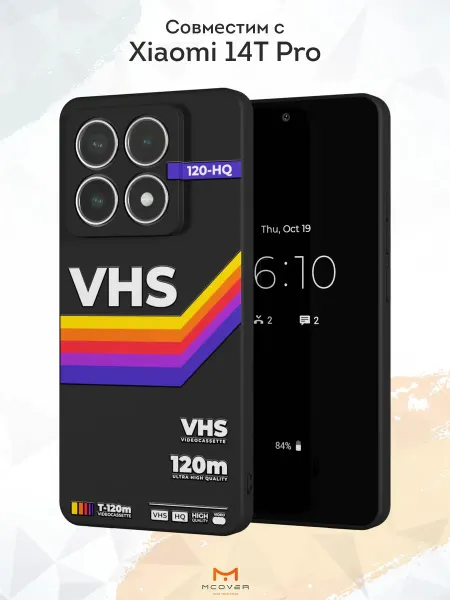 Мобилиус Чехол на Xiaomi 14T Pro с принтом VHS