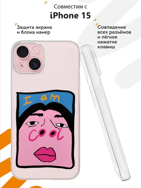 Мобилиус Чехол на iPhone 15 с принтом Вайб