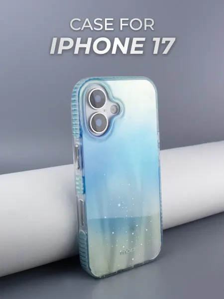 MOZZ Чехол для iPhone 17 с градиентом и блеском