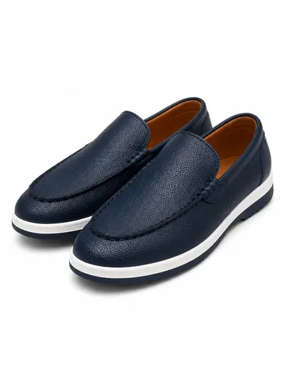 Детские мокасины Slip-On, для мальчиков, эко кожа, размеры 30–39, тёмно-синие