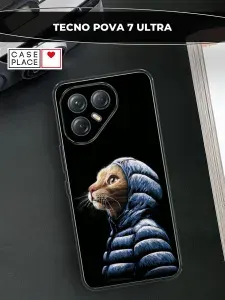 Силиконовый чехол на Tecno Pova 7 Ultra / Текно пова 7 ultra кот