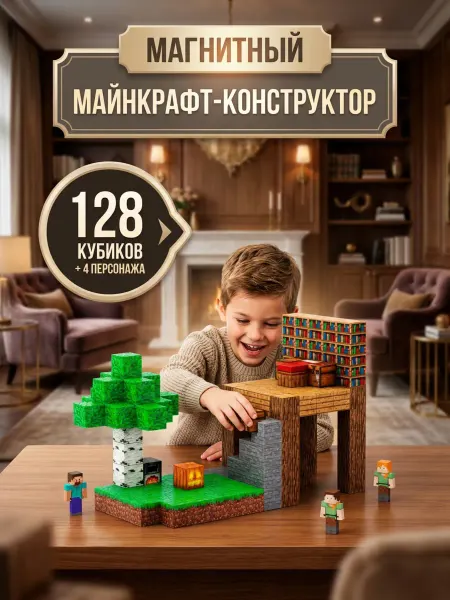 ALUTOYS Магнитный конструктор minecraft