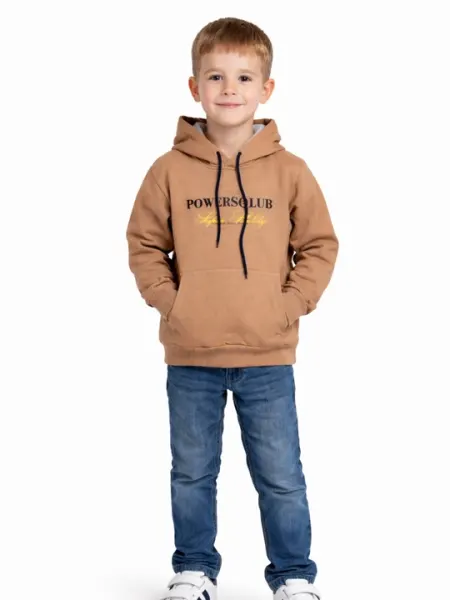Стильная спортивная толстовка с капюшоном для мальчиков 7-10 лет