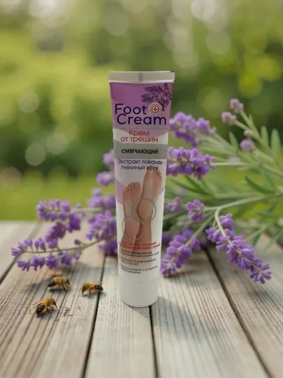 Klin-Cosmetika питательный и увлажняющий крем для ног экстрактом лаванд и пчелиный воск, 125 гр
