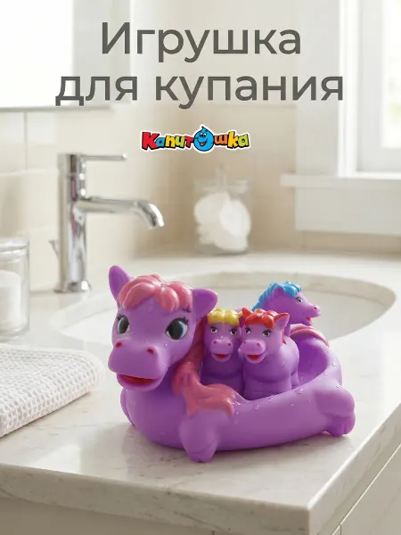 Капитошка Игрушка для купания в ванной набор Пони