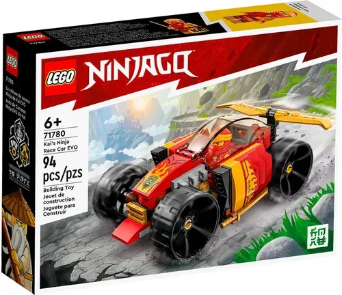 Конструктор LEGO Ninjago Гоночный автомобиль ЭВО ниндзя Кая, 94 деталей, возраст от 7+, 71780