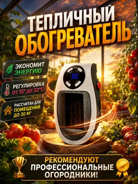 Обогреватель для теплиц и растений