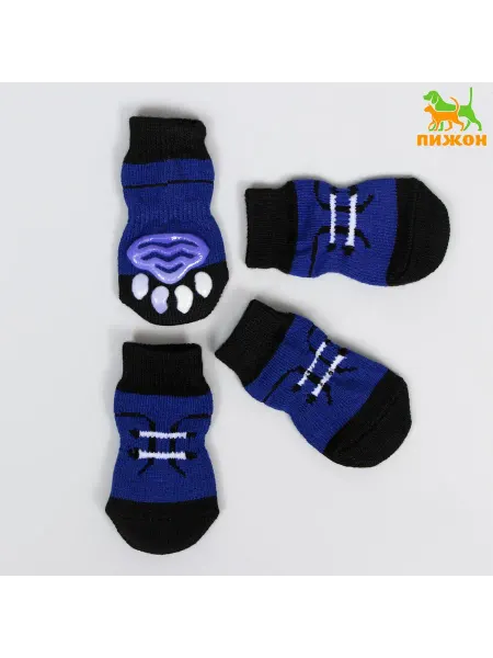 -Мир Игр- Носки нескользящие размер L (3.5 5×9 см), набор 4 шт
