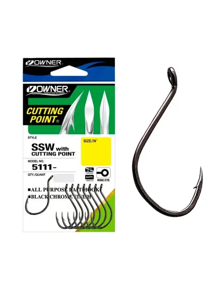 Owner Крючки на сома Овнер 5111-121 Cut SSW BC, Размер № 2 0, 8 шт