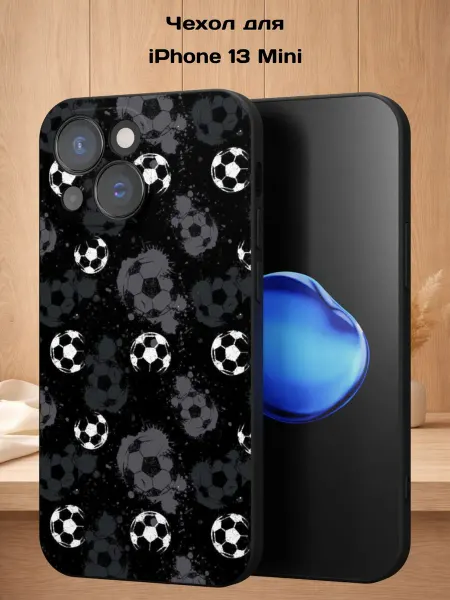 Case Style Чехол на iPhone 13 mini с принтом Футбольные мячи