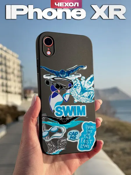 PBl store Чехол на iPhone XR с принтом Плавание
