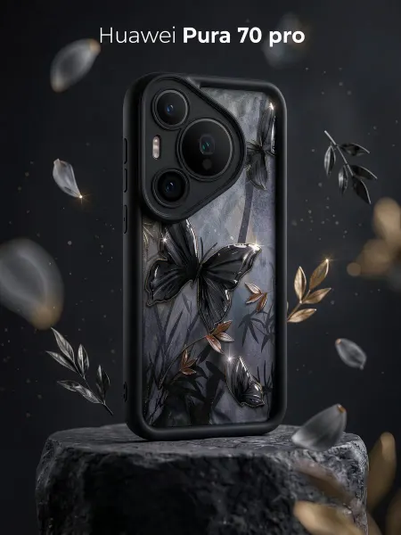 ЧЕХОЛБЕРИ Чехол с высокими бортами и принтом на Huawei Pura 70 Pro