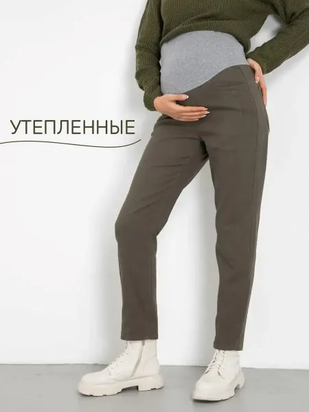 JC Brand Джинсы мом утепленные для беременных со вставкой на животе