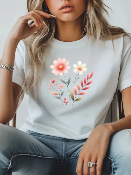 ICONIC STYLE Футболка с принтом цветы