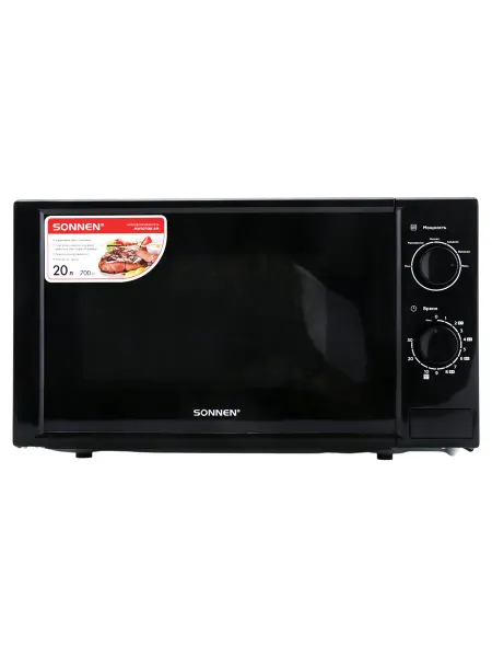SONNEN Микроволновая печь Mw2070bl-6m, 20 л, 700 Вт