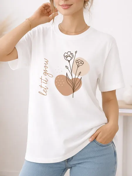 Swace Белая женская футболка с принтом