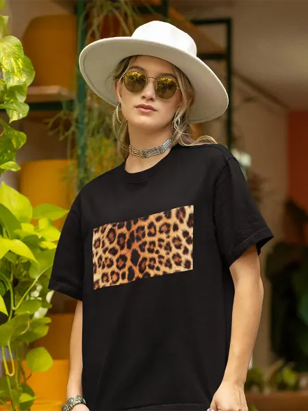 Dzhanelidze Футболка оверсайз с принтом леопард