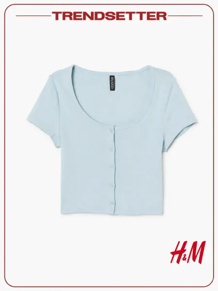 H&M Короткий трикотажный топ