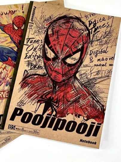 Тетрадь B5 «Человек-паук» (Spider-Man) Marvel, 30 листов, в линейку, крафтовая обложка