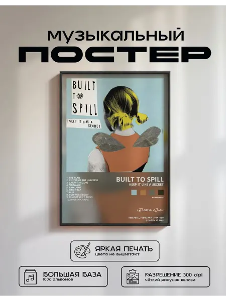 Postersbase Музыкальный постер Built to Spill - Keep It Like a Sec 50x70