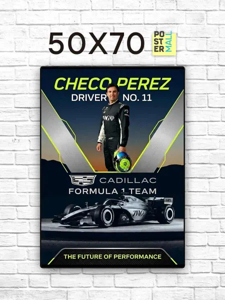 Poster Mall Постер на стену Формула 1 - Серхио Чеко Перез Cadillac 50х70