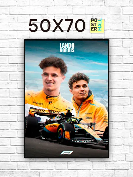 Poster Mall Постер на стену Автоспорт Формула 1 Ландо Норрис McLar 50х70