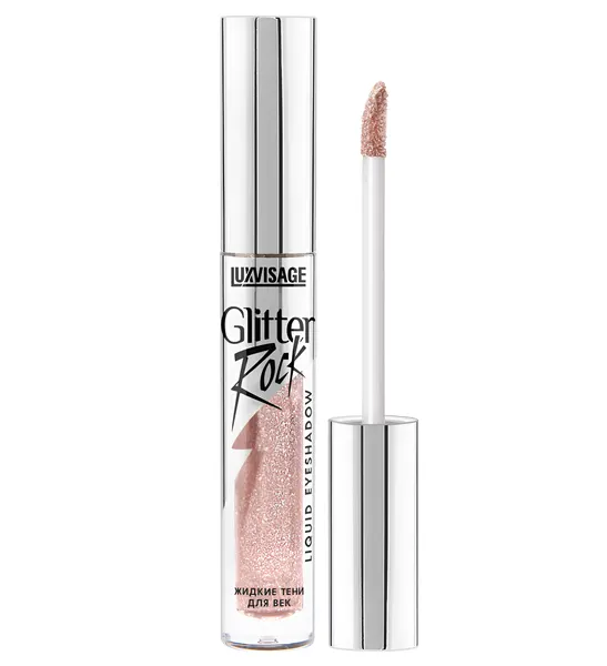 Тени для век жидкие Luxvisage GLITTER ROCK тон 303 Pink Quartz