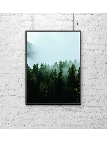 Poster Mall Постер на стену Лес в тумане 50х70
