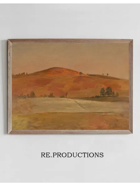 Re.productions Постер Landscape with Low Hill and - Frederic Edwin Church