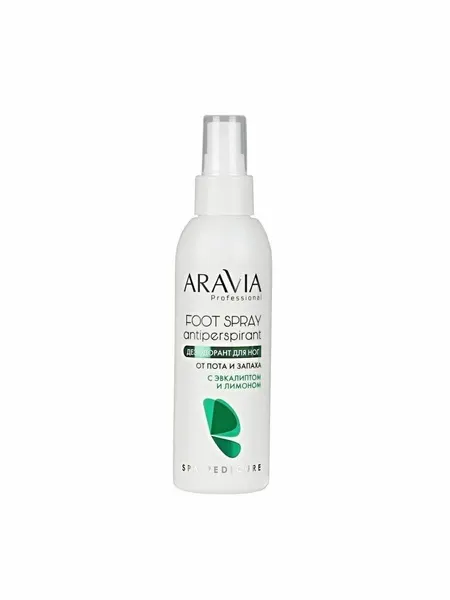 Aravia Professional Дезодорант для ног от пота и запаха с эвкалиптом и лимоном, 150 мл