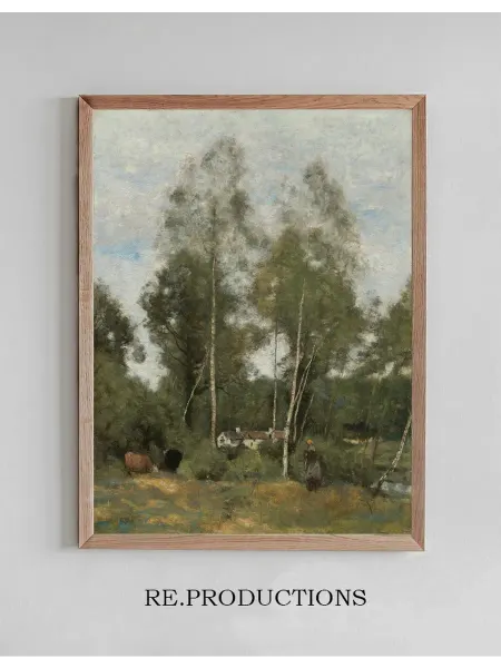 Re.productions Постер Clairière Du Bois - Jean-Baptiste-Camille Corot