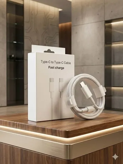 Кабель для зарядки Type-C с поддержкой быстрой зарядки (Fast Charge) для iPhone и Samsung